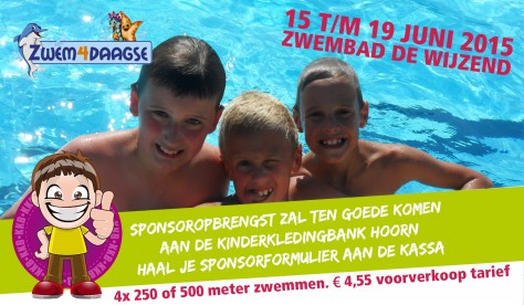 Zwemvierdaagse in zwembad De Wijzend